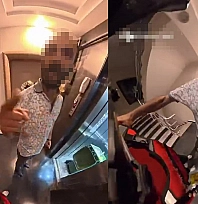 Kadın kuryeye apartman görevlisinden şiddet