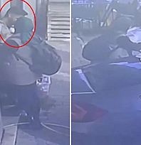 Kadın tacizci yine iş başında: Tazyikli su durdurdu
