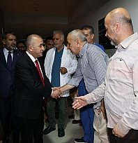 Vali Hatipoğlu ve Başkan Şerifoğulları'ndan yaralılara hastanede ziyaret