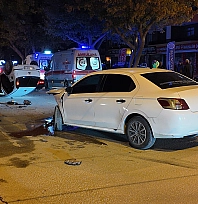 Konya'da feci kaza: otomobil takla attı
