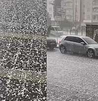 Kovancılar'da dolu yağışı etkili oldu