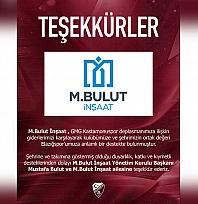 M. Bulut İnşaat'tan Elazığspor'a deplasman desteği
