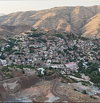 Maden ilçesinde eşsiz gün batımı