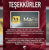 Mafe Polatlar İnşaat'tan Elazığspor'a Anlamlı Destek