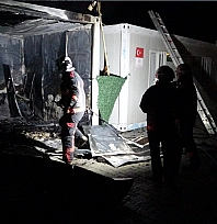 Malatya'da konteyner kentte korkutan yangın