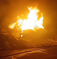 Malatya'da şantiyede yangın paniği