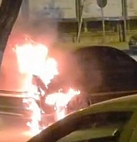 Malatya'da seyir halindeki otomobilde yangın