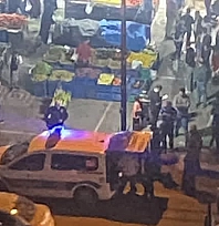 Manav esnafı arasında sopalı kavga