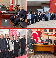 MHP'de birlik ve dayanışma içinde bayrak değişimi
