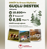 ORKÖY ile Orman Köylüsüne 2,55 milyar TL destek