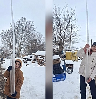 Palu'da buz sarkıtları dikkat çekti