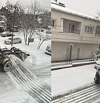 Palu'da karla mücadele aralıksız sürüyor