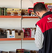 Palu'da marketlere gıda denetimi