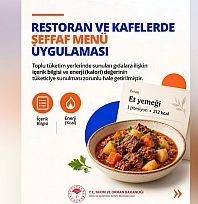 Restoran ve kafelerde şeffaf menü uygulaması