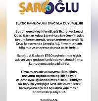 Şaroğlu A.Ş.'den liste tepkisi