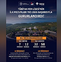 TÜBİTAK Fen Lisesi ilk mezunlarını verdi