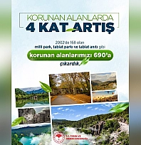 Türkiye'de korunan alan sayısı 690'a yükseldi