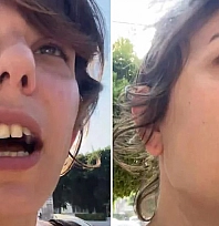 'Üstün yarı çıplak!' Anne ile yabancı arasında gerginlik