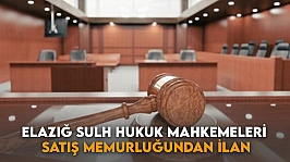 Elazığ Sulh Hukuk Mahkemeleri Satış Memurluğundan İlan