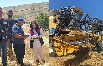 Ağın'da hasat öncesi biçerdöver denetimi