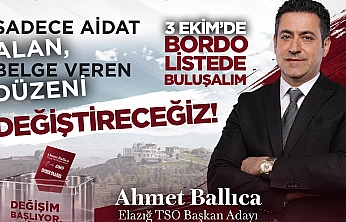 Ahmet Ballıca'dan 'bordo vizyon' mesajı: değişim başlıyor