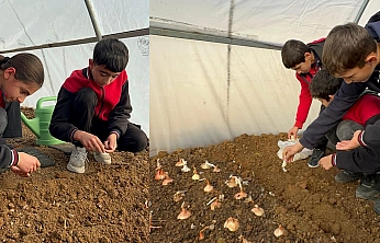 Arıcak'ta minik eller toprakla buluştu