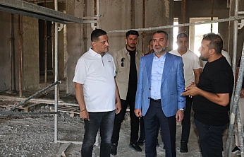 Başkan Şerifoğulları, Öğretmenevi'nde devam eden çalışmaları inceledi