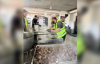 Bir El Bir Gönül Derneği'nden Kuzey Gazze'de bin 800 kişiye iftar yemeği