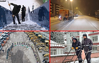 Ekiplerin karla mücadele başarısı