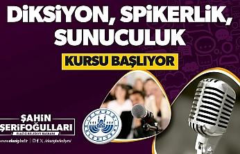 Elazığ Belediyesi diksiyon, spikerlik ve sunuculuk kursu düzenliyor