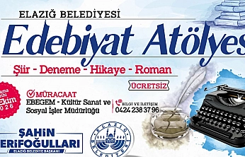 Elazığ Belediyesi'nin Edebiyat Atölyesi başvuruları başladı