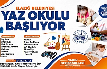 Elazığ Belediyesi yaz okulu için kayıtlar devam ediyor