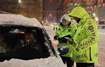 Elazığ'da 2026'nın ilk saatlerinde trafik denetimi