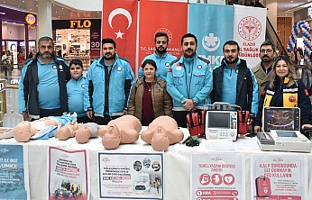 Elazığ'da Acil Sağlık Hizmetleri Haftası'nda vatandaşlara uygulamalı eğitim
