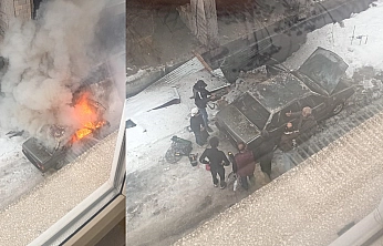 Elazığ'da araç alevlere teslim oldu