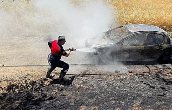 Elazığ'da araç küle döndü