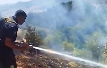 Elazığ'da bahçe yangını söndürüldü