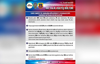 Elazığ'da bir haftada 288 asayiş olayı: 29 kişi tutuklandı