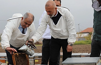 Elazığ'da coğrafi işaretli geven balı üretimi yerinde incelendi