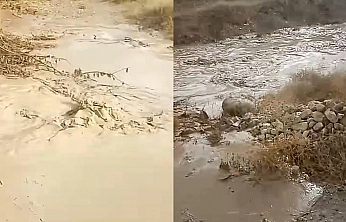 Elazığ'da dereler taştı