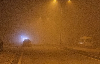 Elazığ'da gece saatlerinde yoğun sis