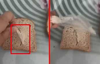 Elazığ'da gıda skandalı: Ekmeğin içindeki poşet şaşırttı