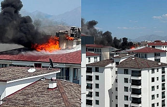 Elazığ'da korkutan baca yangını!