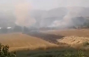 Elazığ'da otluk alanda çıkan yangın paniğe neden oldu
