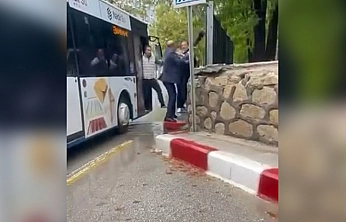 Elazığ'da otobüs şoförüne şemsiyeli saldırı