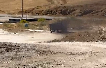 Elazığ'da park halindeki motosiklet yandı