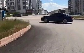 Elazığ'da plakayı gizleyip drift yaptı