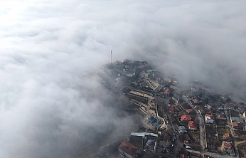 Elazığ'da sis manzarası havadan görüntülendi