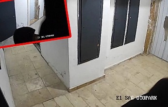 Elazığ'da sitede korku dolu anlar: Kameraları parçaladı