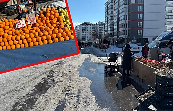 Elazığ'da soğuk ve rüzgara rağmen pazar kuruldu, fiyatlar sabit kaldı